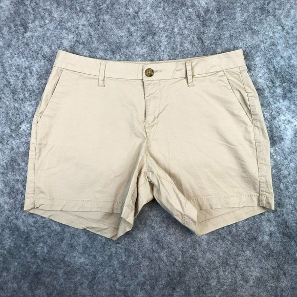 Old Navy Pants - Old Navy Womens Shorts 6 28 Chino Midi Mid Rise Khaki Beige